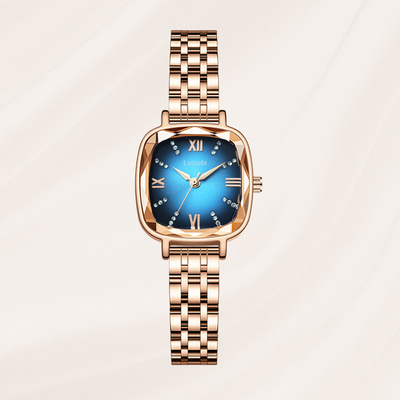 Stainless Steel Quartz Women'S Bracelet Watches Waterproof Square Quartz Watch