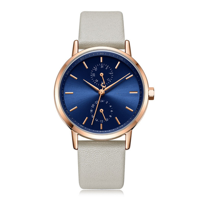 Small Dial Womens Casual Leather Watch Pin Buckle Tempered Glass Waterproof