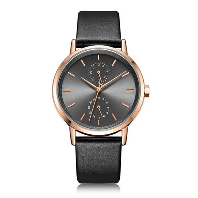Small Dial Womens Casual Leather Watch Pin Buckle Tempered Glass Waterproof
