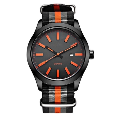 275mm Nylon Wrist Watch Quartz Movement Mens Analog Sports Watch