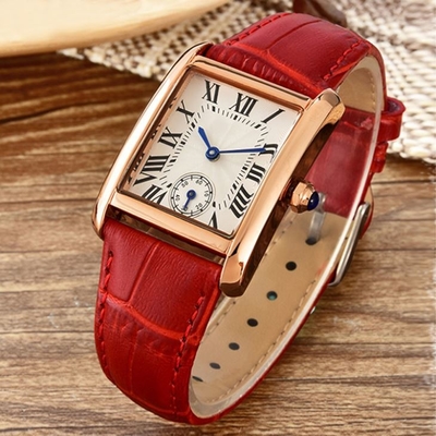 Pin Buckle Alloy Square Case Watch Square Dial Watches For Ladies