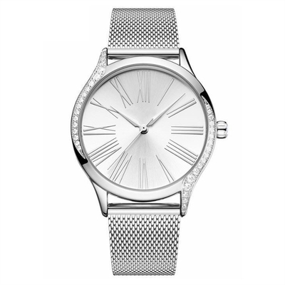 Solid Steel Buckle Women'S Quartz Stainless Steel Watch Diamond Casual Watches