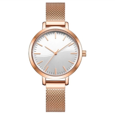 Solid Steel Buckle Ladies Steel Watch Quartz Stainless Steel Watch 3ATM Waterproof