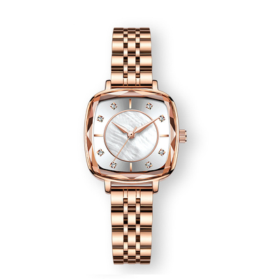Vintage Square Digital Watches For Women Stainless Steel Double Press Butterfly Clasp