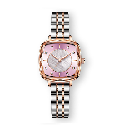 Vintage Square Digital Watches For Women Stainless Steel Double Press Butterfly Clasp