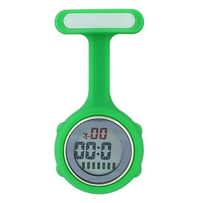 Silicone Strap Brooch Watches For Nurses Dustproof Eco Friendly Portable