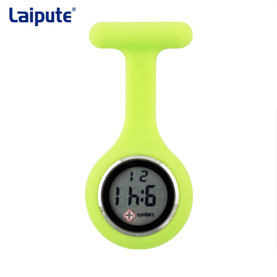 Pin Buckle Digital Fob Watch Electronic Display Skin Friendly Silicone Nurse Watch