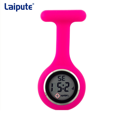 Pin Buckle Digital Fob Watch Electronic Display Skin Friendly Silicone Nurse Watch