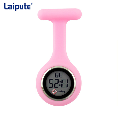 Pin Buckle Digital Fob Watch Electronic Display Skin Friendly Silicone Nurse Watch