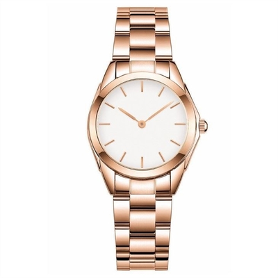 Quartz Movement Women Stainless Steel Watches 40mm Electroplating Case