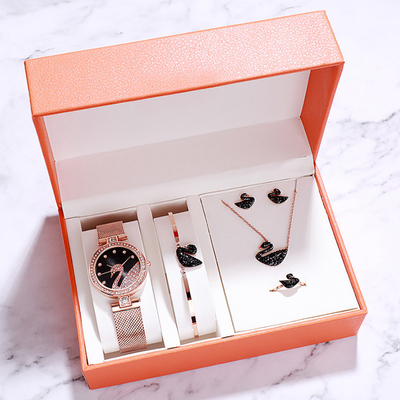 Milan Strap Ladies Watch And Bracelet Set Women'S Watch And Bracelet Gift Set