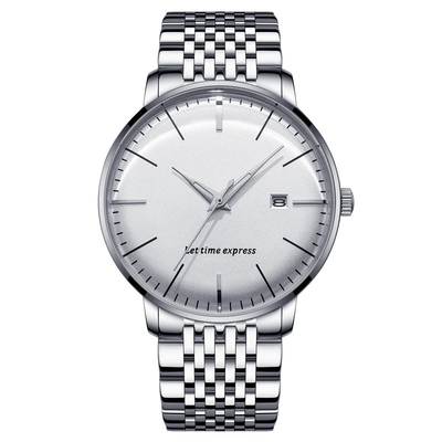 Water Resistant Automatic Quartz Watch Quartz Movement Stainless Steel Back