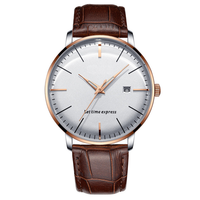 Water Resistant Automatic Quartz Watch Quartz Movement Stainless Steel Back