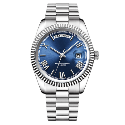 Sapphire Glass Men'S Mechanical Movement Watches 50 Meters Water Resistant