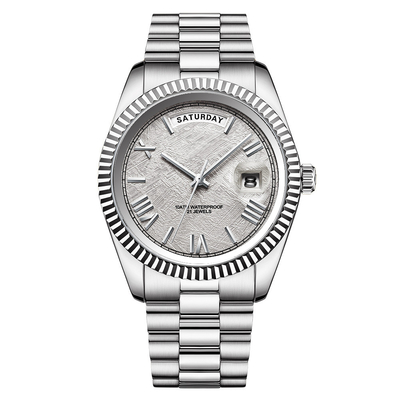 Sapphire Glass Men'S Mechanical Movement Watches 50 Meters Water Resistant