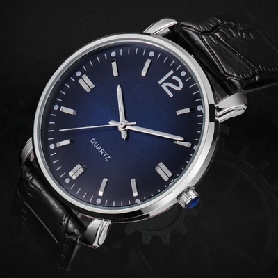 Rohs Leather Couple Watch For Lovers Quartz Movement Bamboo Stripe Strap