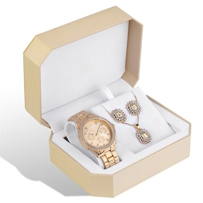 Rose Gold Bracelet And Watch Set Quartz Movement Women'S Watch And Bangle Set