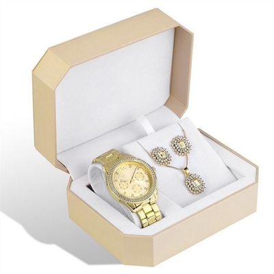 Rose Gold Bracelet And Watch Set Quartz Movement Women'S Watch And Bangle Set