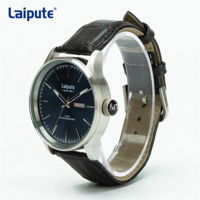 Pantone Colors Mens Chronograph Watches Leather Strap Calendar Watch