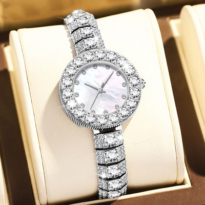 Fashion Light Luxury Women Quartz Wrist Watch With Diamond Waterproof