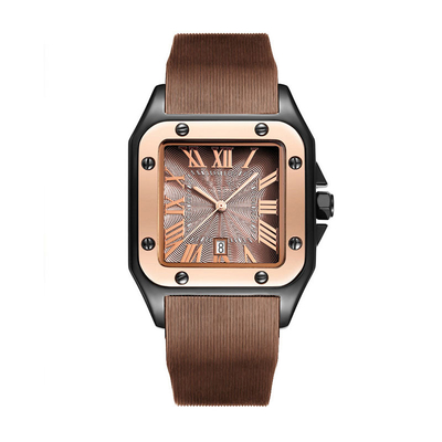 Square Silicone Strap Quartz Wrist Watch Waterproof Roman Vintage