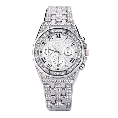 Round Business Women Watch Luxury Fashion Waterproof Alloy 40mm