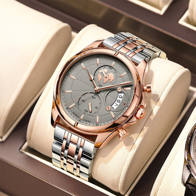 Sport Style Stainless Strap Watch Big Dial Quartz Wrist Watches For Men
