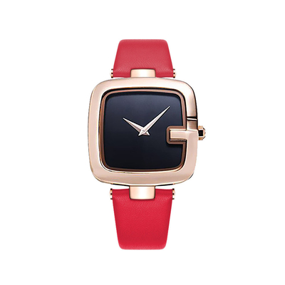 Buckle Clasp Small Square Watch Women'S Quartz Watch Waterproof 3atm OEM