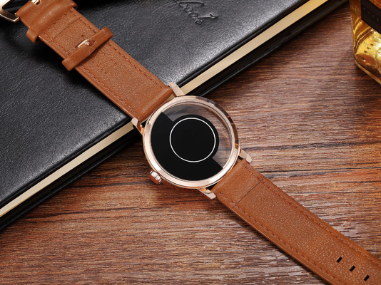 Special Design Casual Quartz Watch Semi Transparent Dial For Men