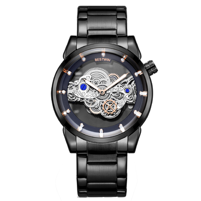 Men'S Quartz Stainless Steel Wrist Watch 3ATM Water Resistance
