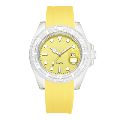 Round Stainless Steel Quartz Wrist Watch With Colors Dial 95g Weight