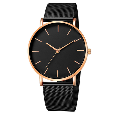 Customization Alloy Analog Quartz Wrist Watch 7mm Case Thickness For Men And Women