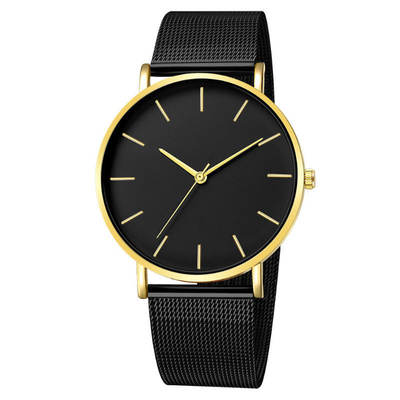 Customization Alloy Analog Quartz Wrist Watch 7mm Case Thickness For Men And Women