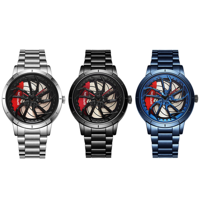3ATM Stainless Steel Quartz Watch 13mm Case Thickness Water Resistance