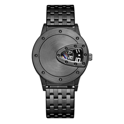 Functional Stainless Steel Timepiece with Quartz Movement and Time Display
