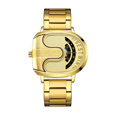 Colors Dial Stainless Steel Watch with Quartz Movement Technology