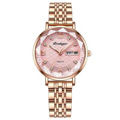 Business Style Silver Quartz Watch With Water Resistance 3ATM