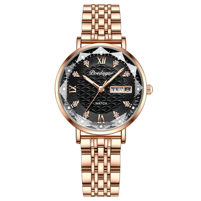 Business Style Silver Quartz Watch With Water Resistance 3ATM