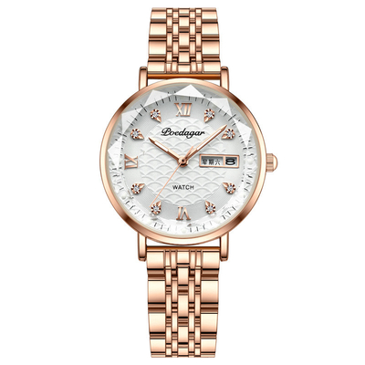 Business Style Silver Quartz Watch With Water Resistance 3ATM