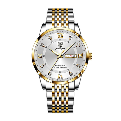 Quartz Movement And 105g Stainless Steel Quartz Wrist Watch