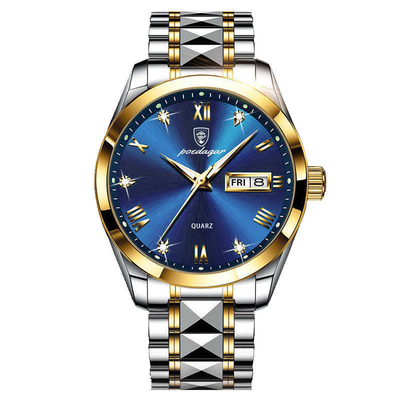 Stainless Steel Quartz Wrist Watch with Case Thickness 13mm Band Length 24cm