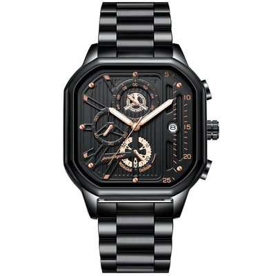 Stainless Steel Quartz Wrist Watch Designed with Pointer Display