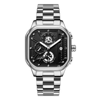 Stainless Steel Quartz Wrist Watch Designed with Pointer Display