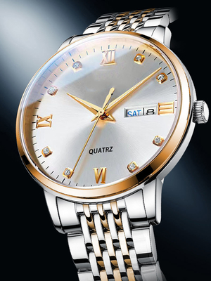 22cm Band Length Alloy Quartz Wrist Watch With Time Display