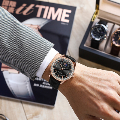 Stainless Steel Bezel Quartz Battery Wristwatches With Customize Dial And Buckle Clasp