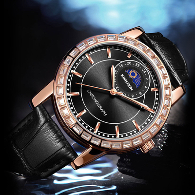 Stainless Steel Bezel Quartz Battery Wristwatches With Customize Dial And Buckle Clasp