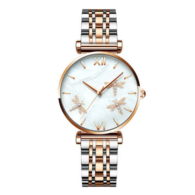 85g Women'S	Stainless Steel Quartz Wrist Watch 3bar Waterproof