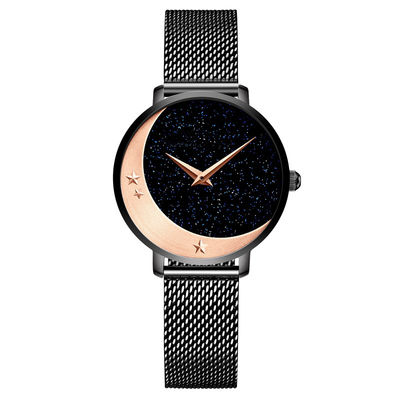 Galvanized Gypsophila Women Quartz Wrist Watch , Branded Wrist Watch For Women
