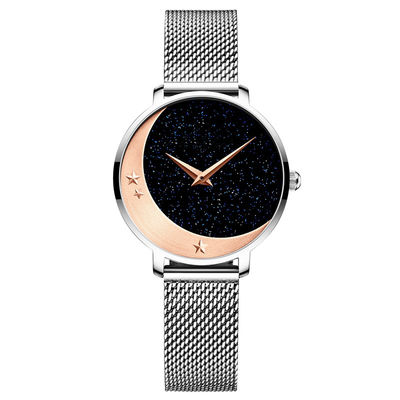 Galvanized Gypsophila Women Quartz Wrist Watch , Branded Wrist Watch For Women