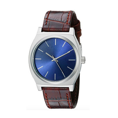CPSIA Approved Leather Minimalist Watch Alloy Square For Business